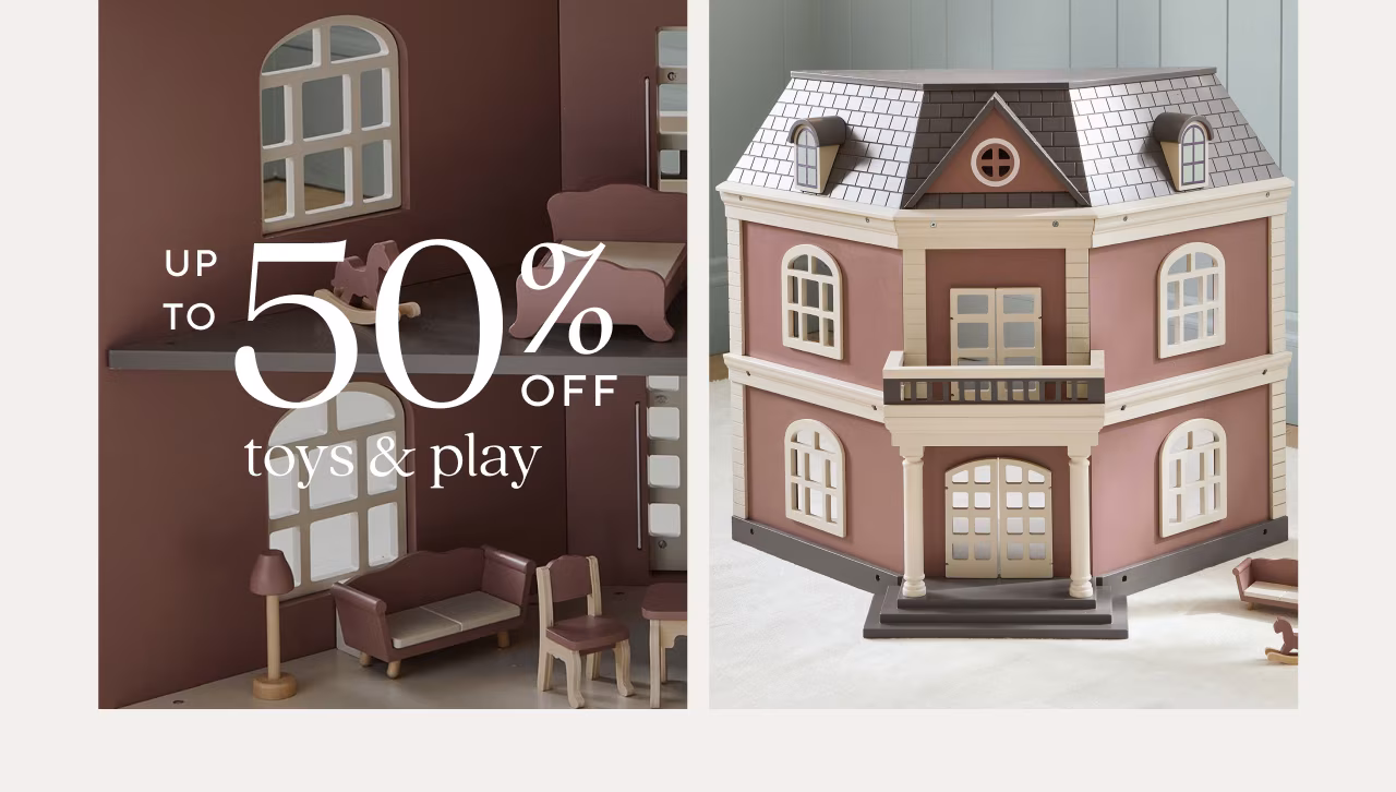 up to 50% off toys & play