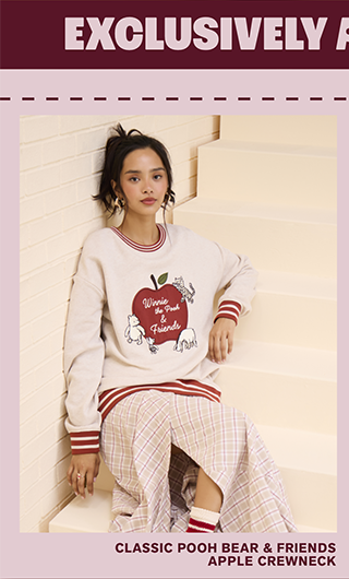 Exclusively at BoxLunch. Winnie the Pooh Classic Pooh Bear & Friends Apple Crewneck