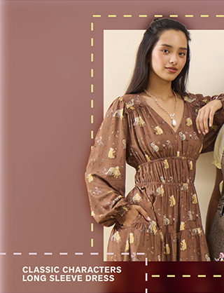 Winnie the Pooh Classic Characters Long Sleeve Dress