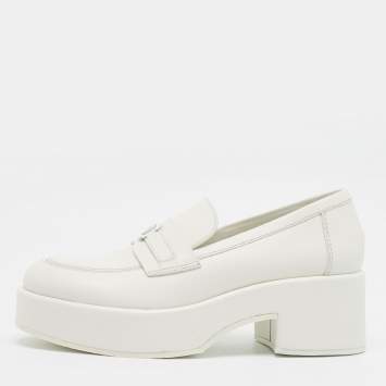 CC Size 39 White Leather Block