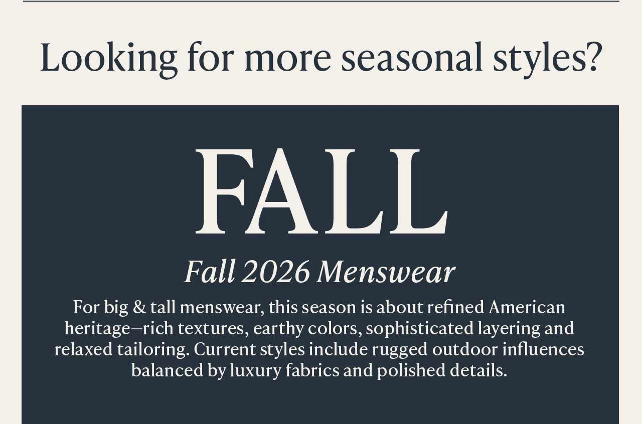 New arrivals for fall