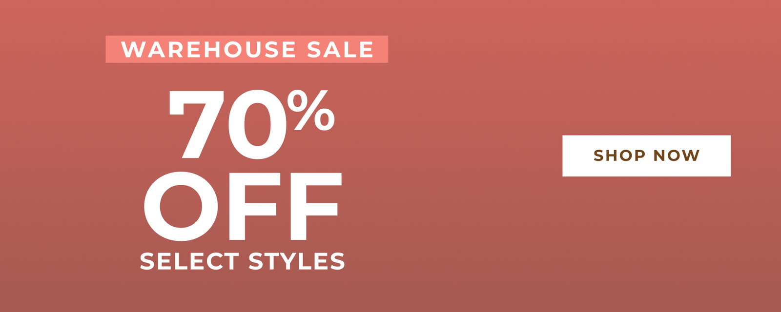 70% Off Select Styles