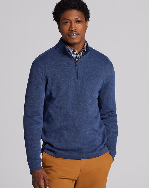  25% Off | Joseph Abboud | Luxe Cotton Ribbed Quarter-Zip 