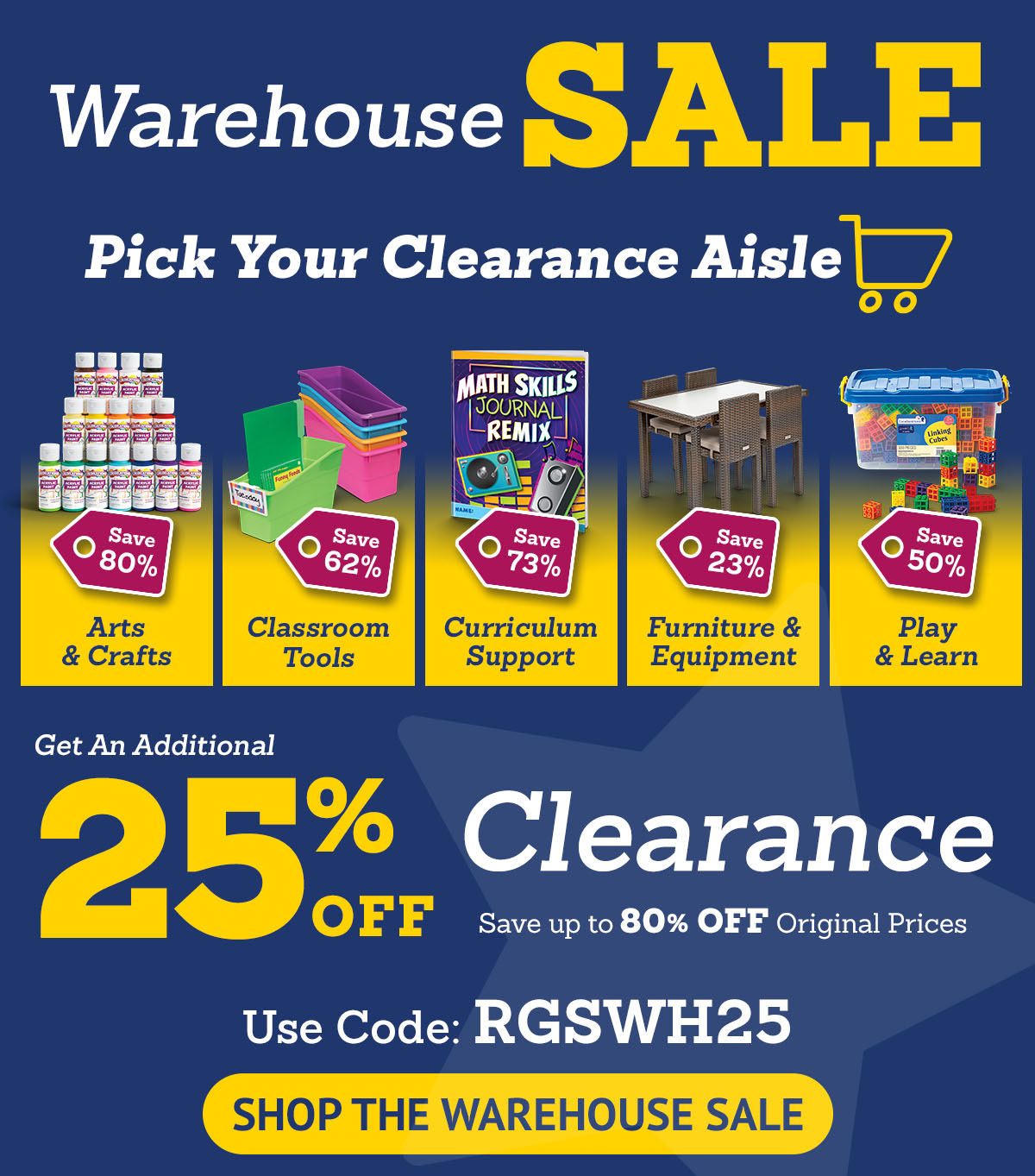 Warehouse Sale! Pick Your Clearance Aisle