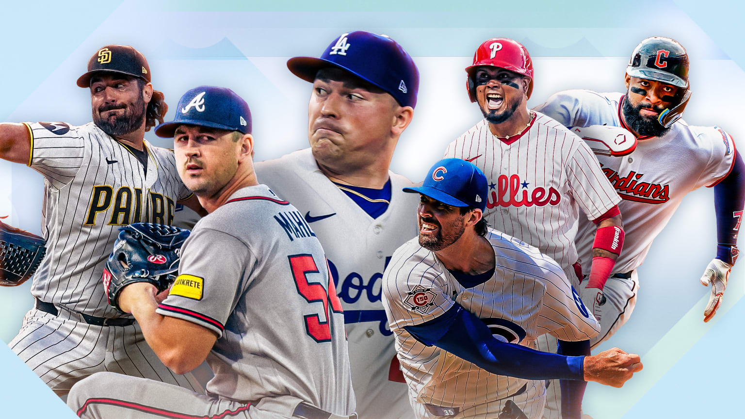 Robbie Ray, Tyler Mahle, Tarik Skubal, Clay Holmes, Luis Arraez and Jo Adell