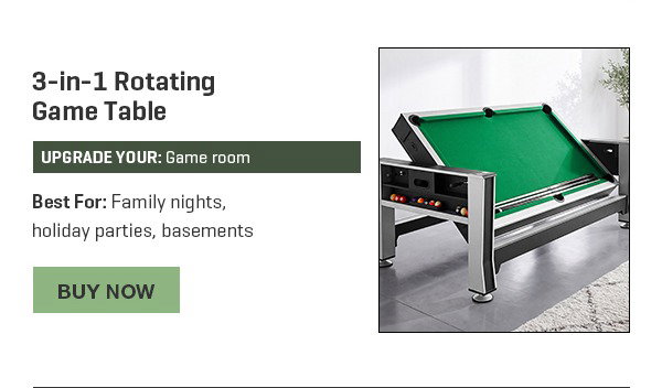 3-in-1 Rotating Game Table