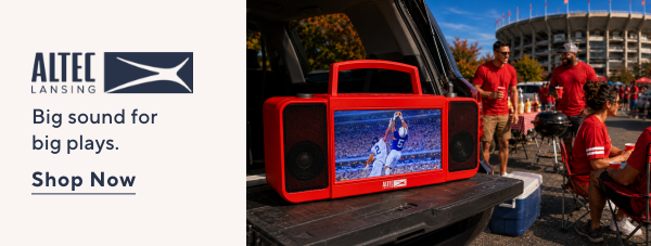 Altec Lansing Finds - Big sounds for big plays.