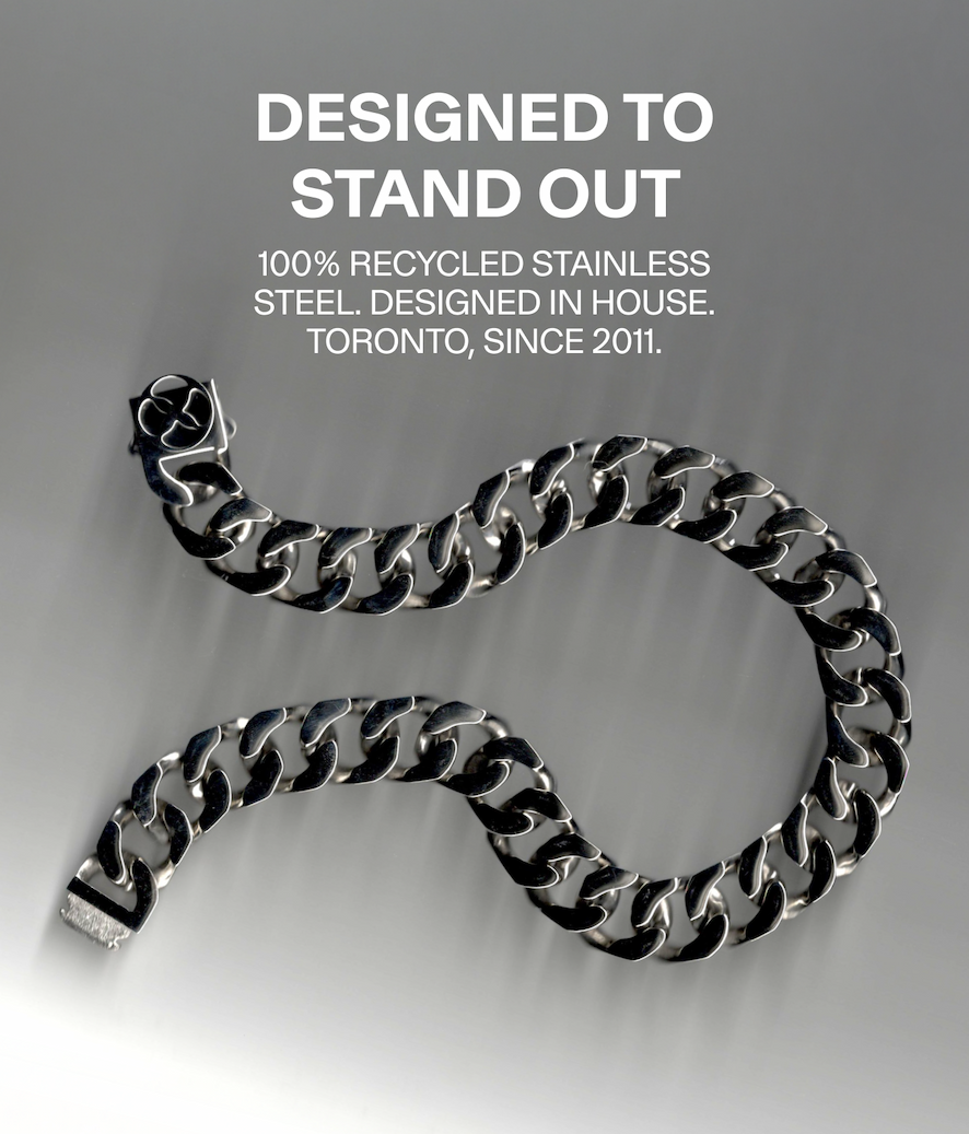Engineered. Not Crafted. 100% Recycled Stainless Steel. Designed in House. Toronto, Since 2011.