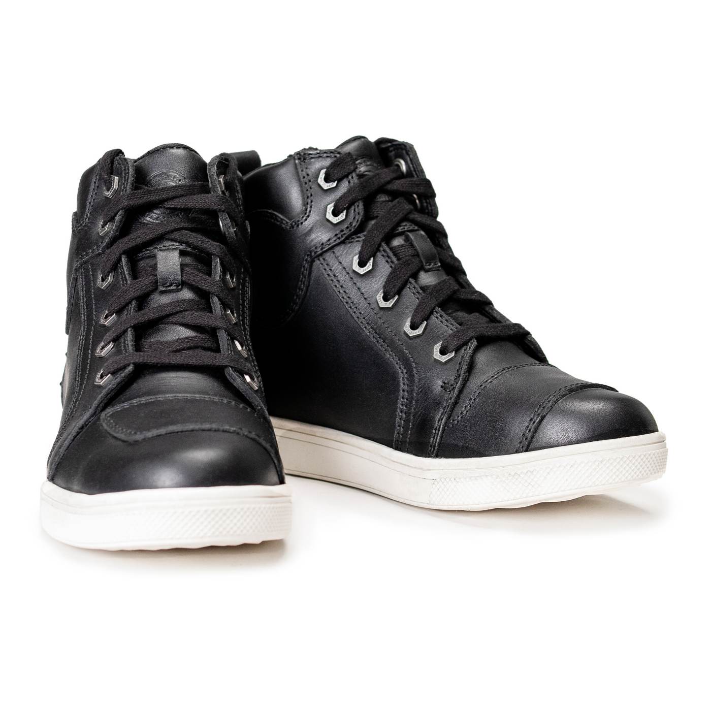 Image of Milwaukee Leather Women's Thorn Black Leather Motorcycle Riding Shoes with Ankle Support - Shift Protection - MBL9329
