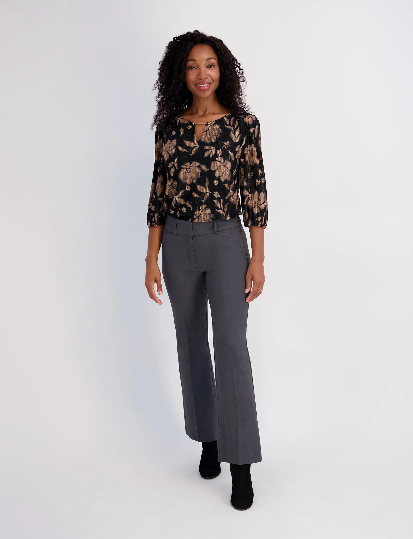 Image of Roz & Ali™ Secret Agent Slight Tummy Control Bootcut Pants