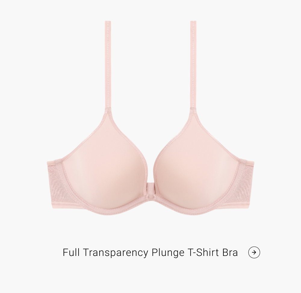 Full Transparency Plunge T-Shirt Bra