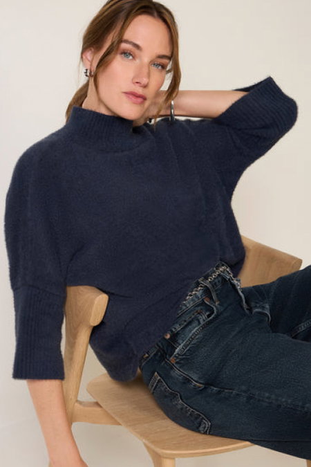 SHOP Liv 3/4 Sleeve Mock Neck