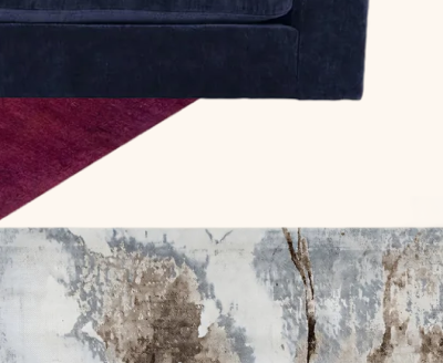Brown Contemporary Silk Rug