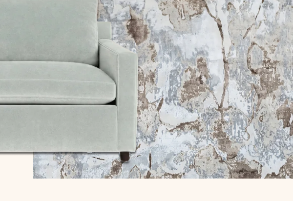 Brown Contemporary Silk Rug