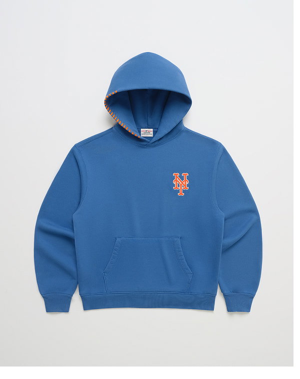 Mets Applique Fleece Hoodie - Sail