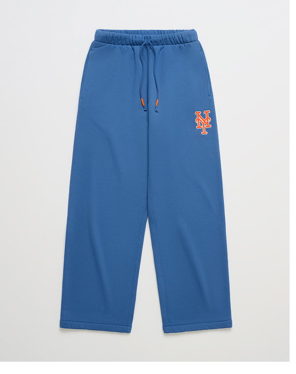 Mets Applique Fleece Straight Sweatpant - Sail