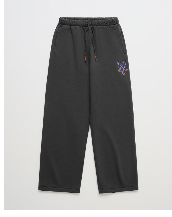 Mets Applique Fleece Straight Sweatpant - Noir