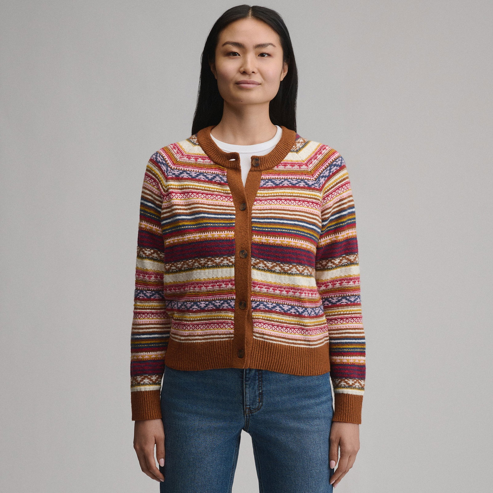 Image of Women's Signature Cardigan Sweater - Stripe