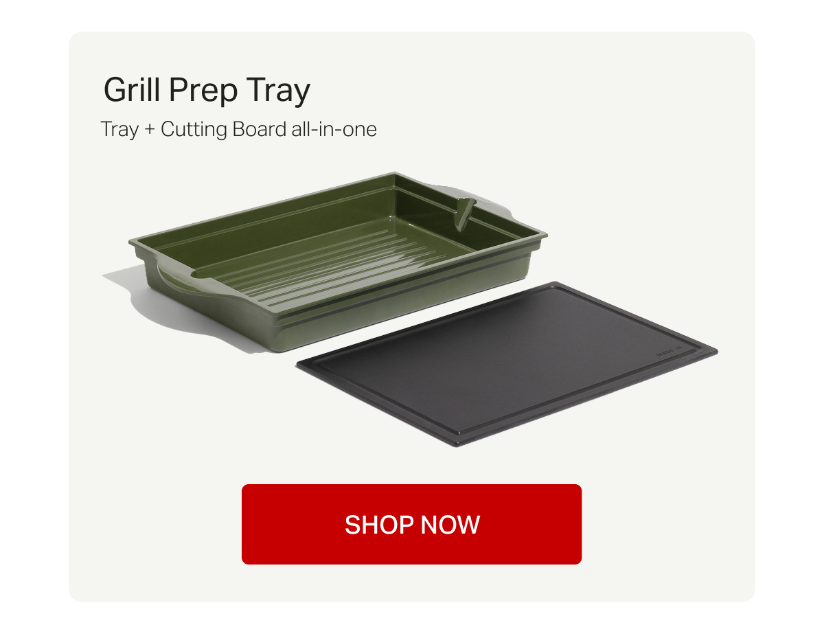 GRILL PREP TRAY | TRAY + CUTTING BOARD ALL-IN-ONE