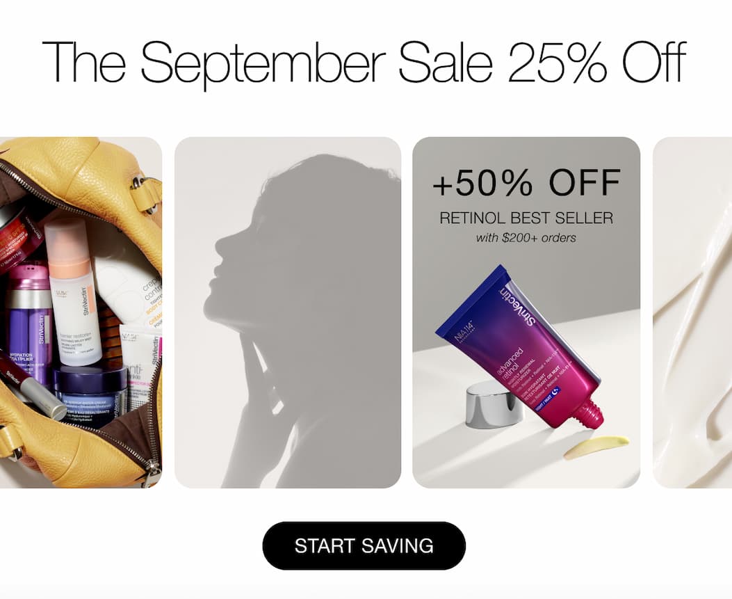 Start Saving: StriVectin September Sale 25% Off + 50% Off Retinol Best Seller with $200+ orders