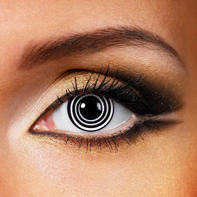 Swirl Black Costume Yearly Contact Lenses