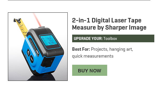 2-in-1 Digital Laser Tape Measure by Sharper Image