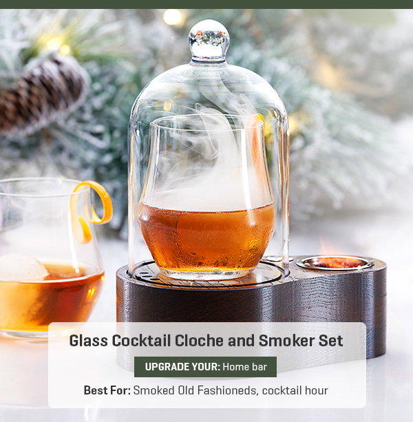 Glass Cocktail Cloche and Smoker Set