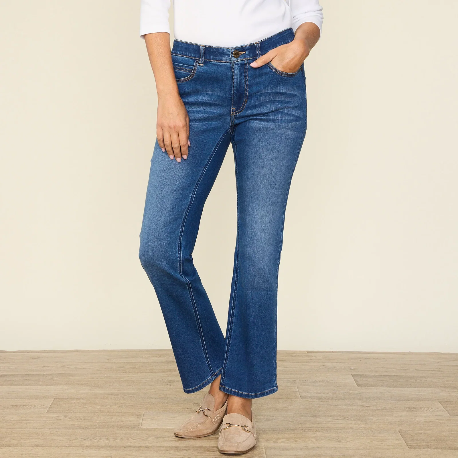 Image of Signature Slimming Shaped Fit Barely Boot Jean