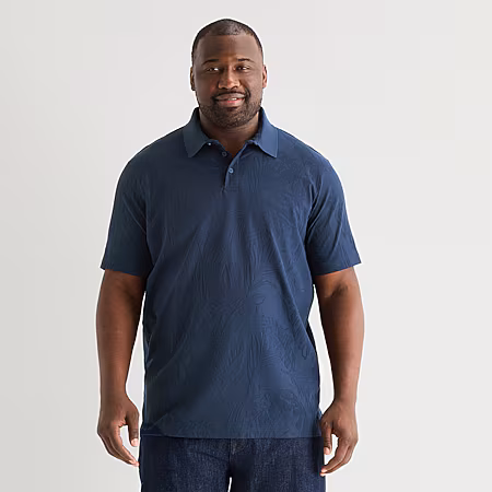 Image of Shaquille ONeal XLG™ Big and Tall Mens Regular Fit Short Sleeve Polo Shirt