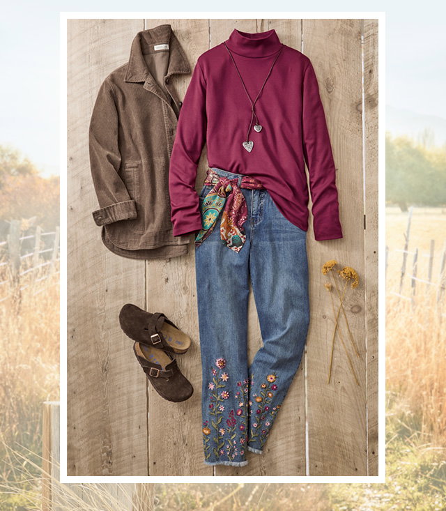 Braeburn Corduroy Shirt Jacket outfit