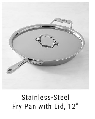 Stainless-Steel Fry Pan with Lid, 12" 