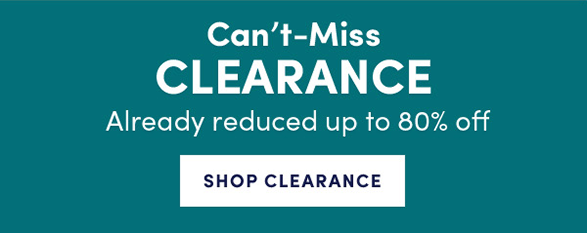 up to 80% off clearance
