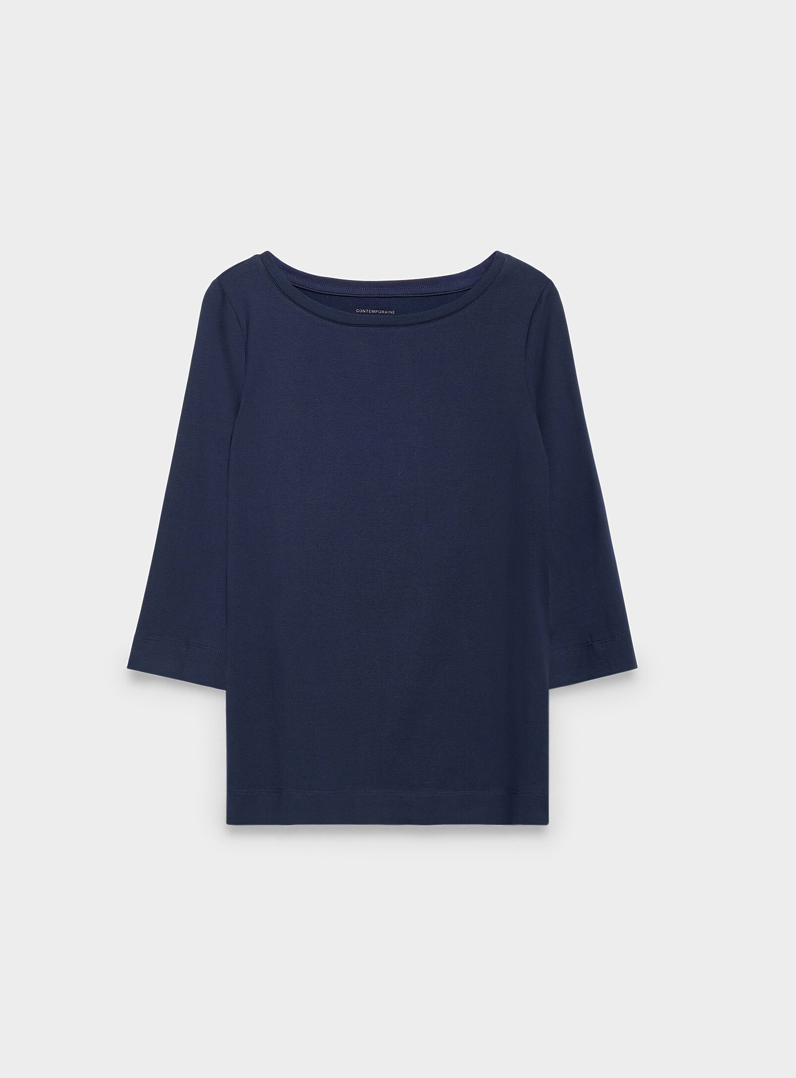 SUPIMA® cotton boat-neck T-shirt