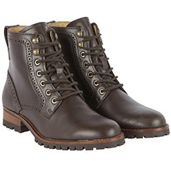 Shop Le Chameau Womens Artemis Cuir Ankle Boot Marron Fonce