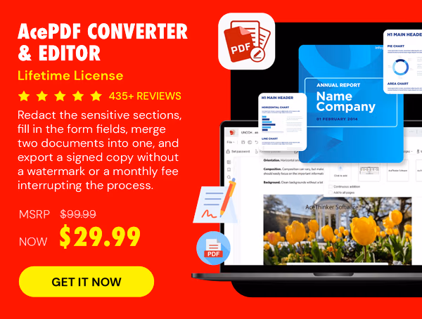 AcePDF Converter & Editor: Lifetime License