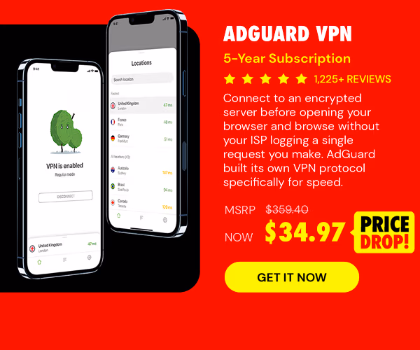 AdGuard VPN: 5-Yr Subscription