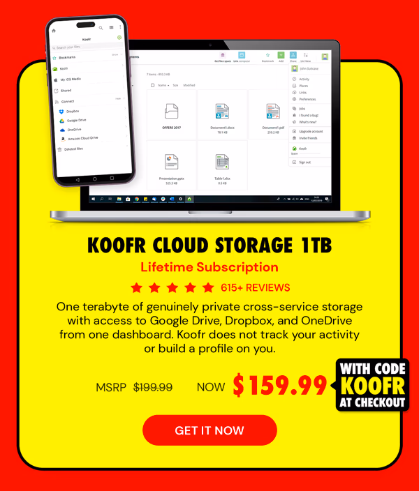 Koofr Cloud Storage: Lifetime Subscription (1TB)