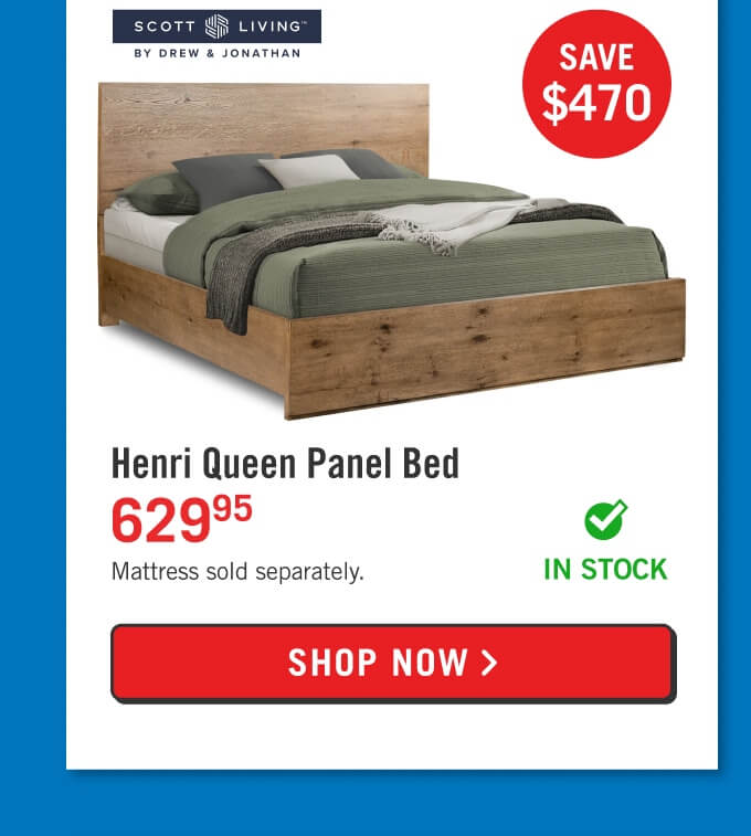 Henri Queen Panel Bed.