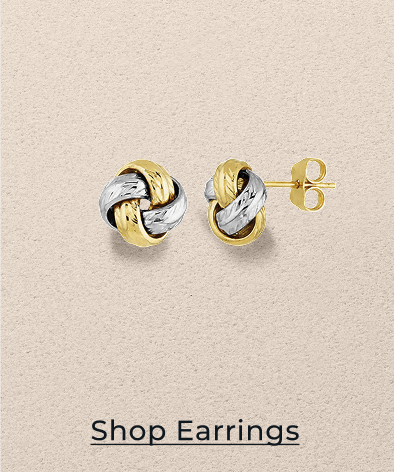 Mixed-metal woven Unspoken stud earrings. Click to Shop Unspoken Earrings