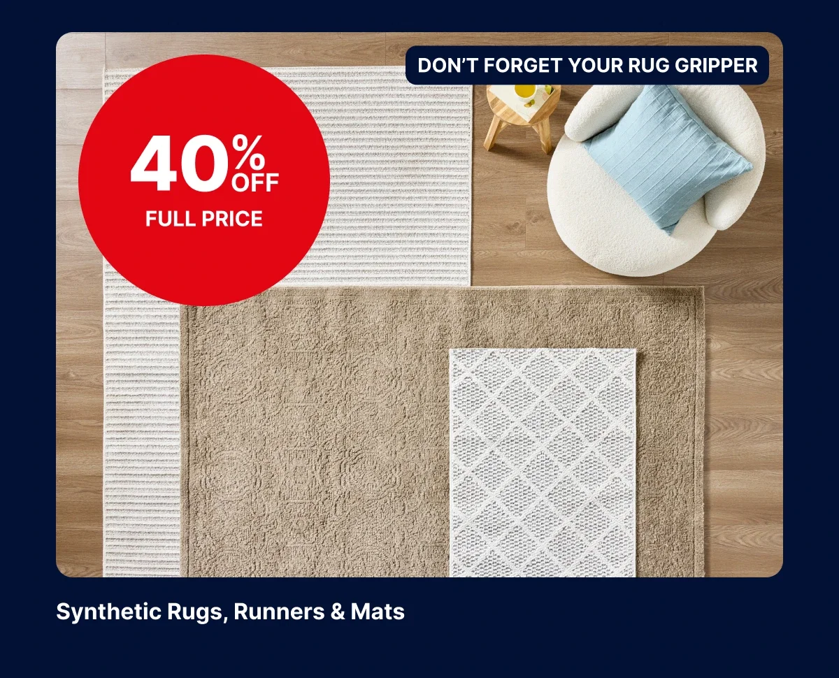 SYNTHETIC RUGS, RUNNERS & MATS