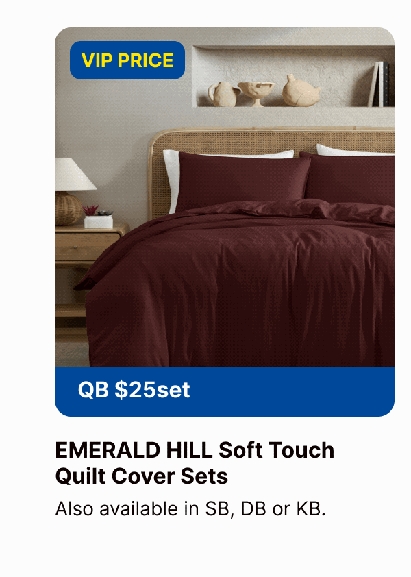EMERALD HILL SOFT TOUCH QUILT COVER SETS