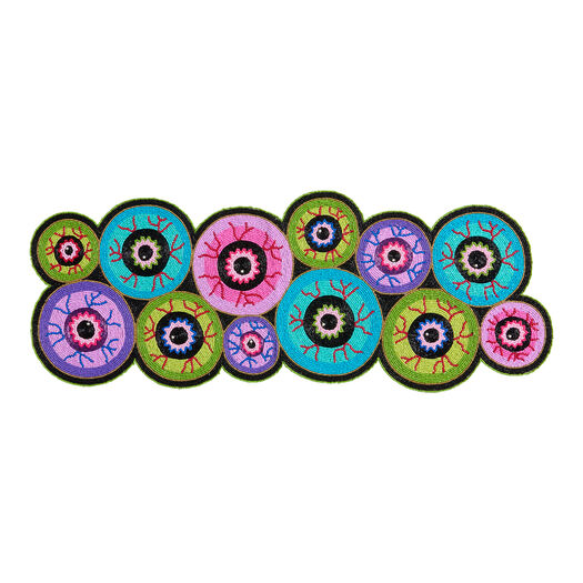 Multicolor Bright Eyeballs Beaded Table Runner