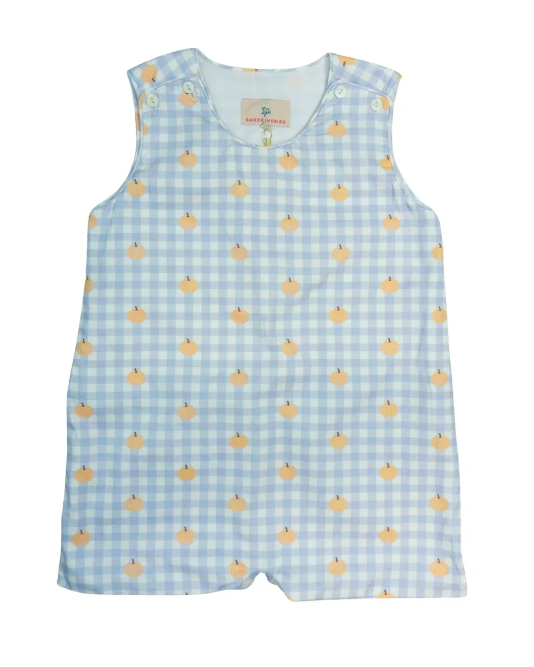 Image of Pumpkin Harvest Gingham Shortall