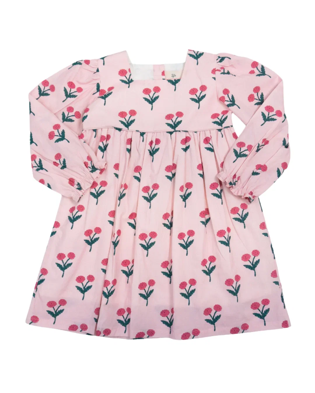 Image of Pink Posy Block Print Dress