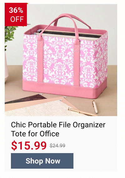 Chic Portable File Organizer Tote for Office