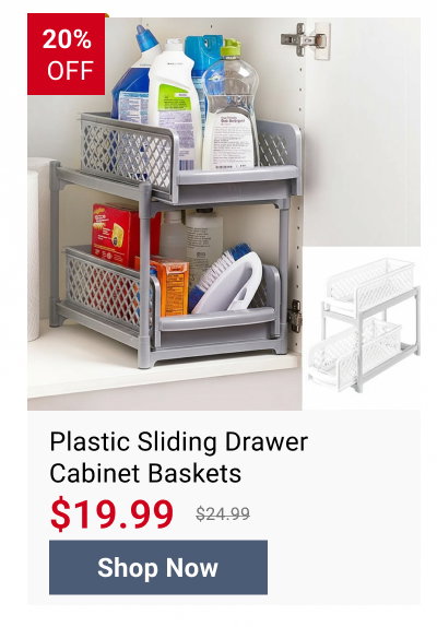 Plastic Sliding Drawer Cabinet Baskets