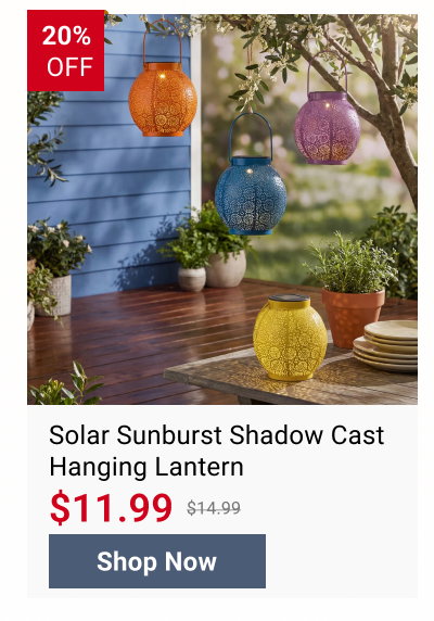 Solar Sunburst Shadow Cast Hanging Lantern
