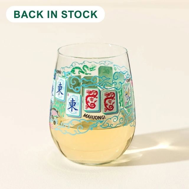 Mahjong Textured Tile Glass