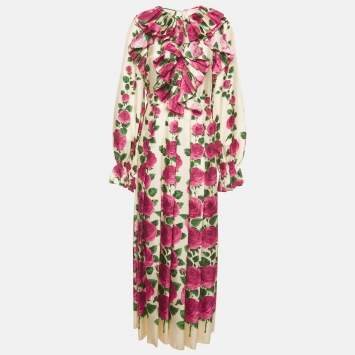 Cream Silk Rose Garden Print R