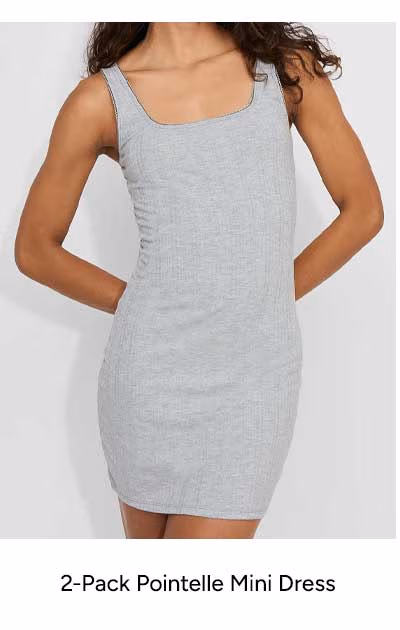 2-Pack Pointelle Mini Dress